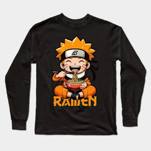 Naruto with ramen Long Sleeve T-Shirt